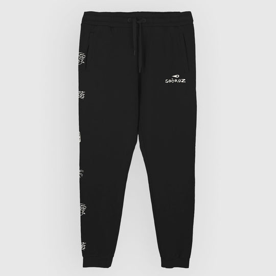 SOORUZ Sweatpants SESSION Men מכנסי כותנה ארוכים בצבע שחור