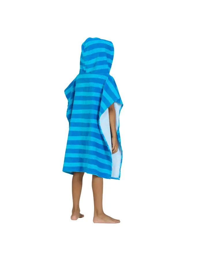 ZOGGS Nautical Blue Striped Poncho Hooded Towel מגבת פונצ׳ו לילדים