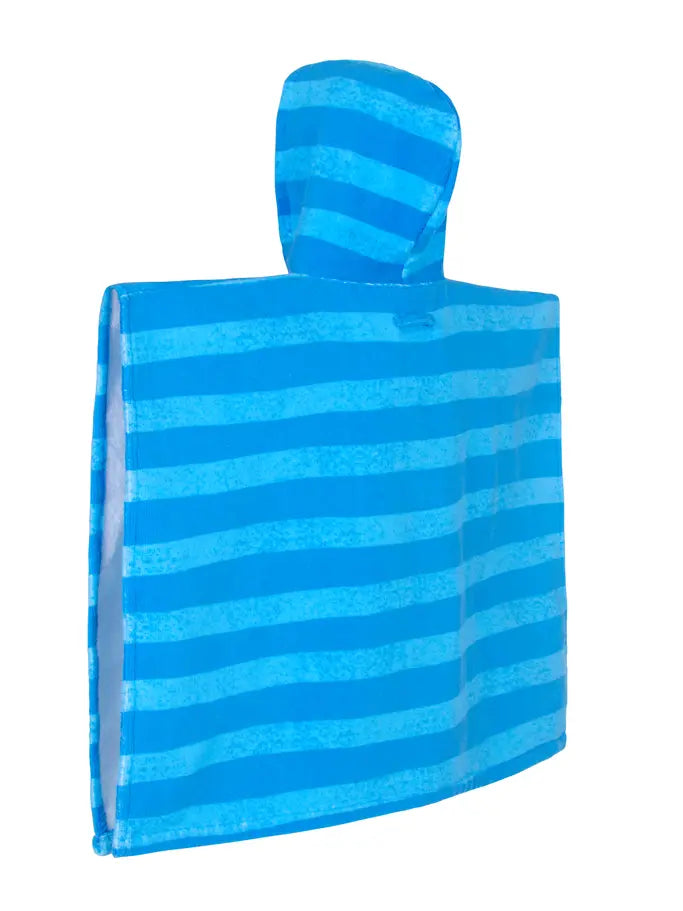 ZOGGS Nautical Blue Striped Poncho Hooded Towel מגבת פונצ׳ו לילדים