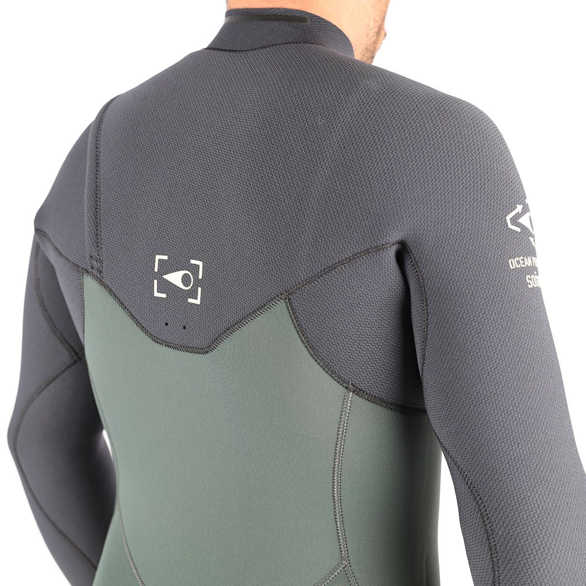 חליפת גלישה ארוכה לגברים בעובי 4/3 מ"מ עם רוכסן חזה מניאופרן אורגני