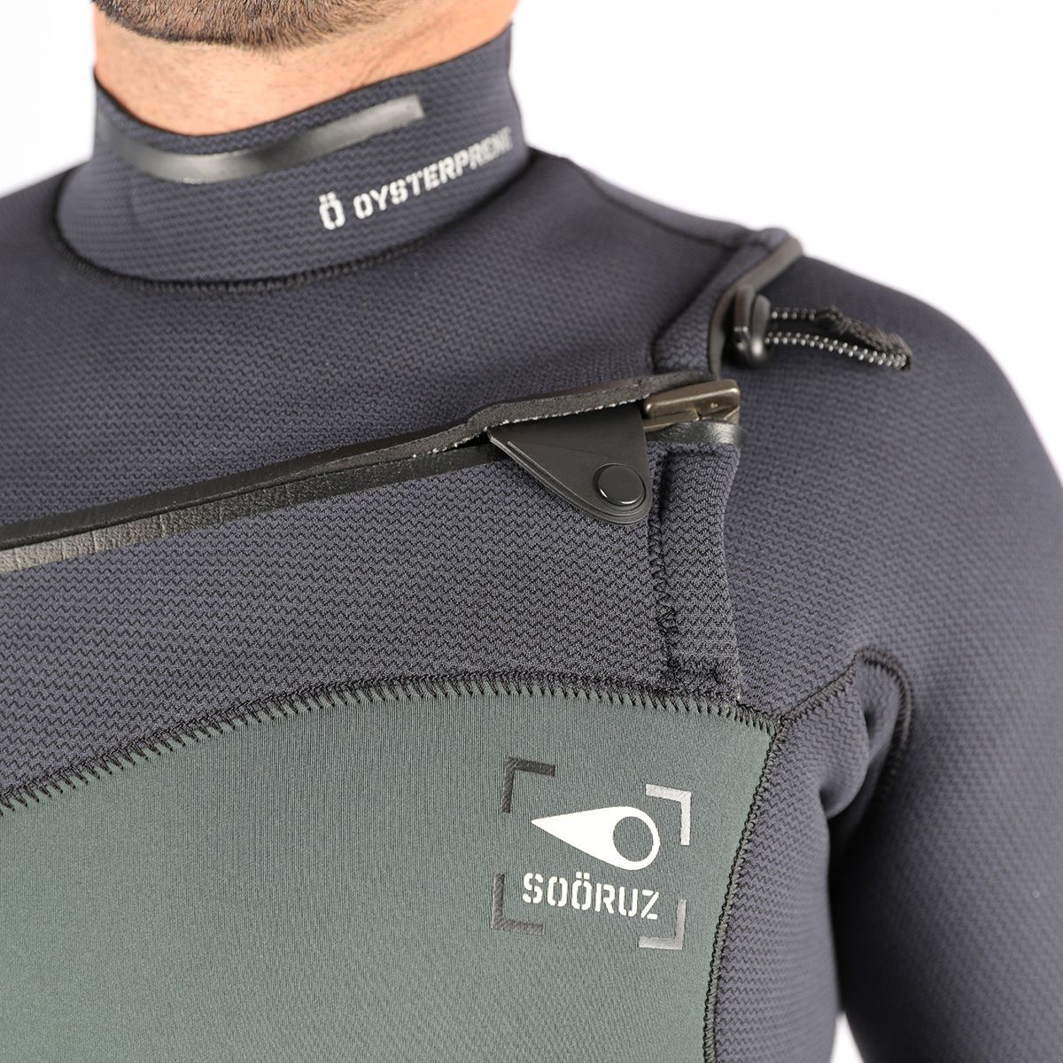 חליפת גלישה ארוכה לגברים בעובי 4/3 מ"מ עם רוכסן חזה מניאופרן אורגני