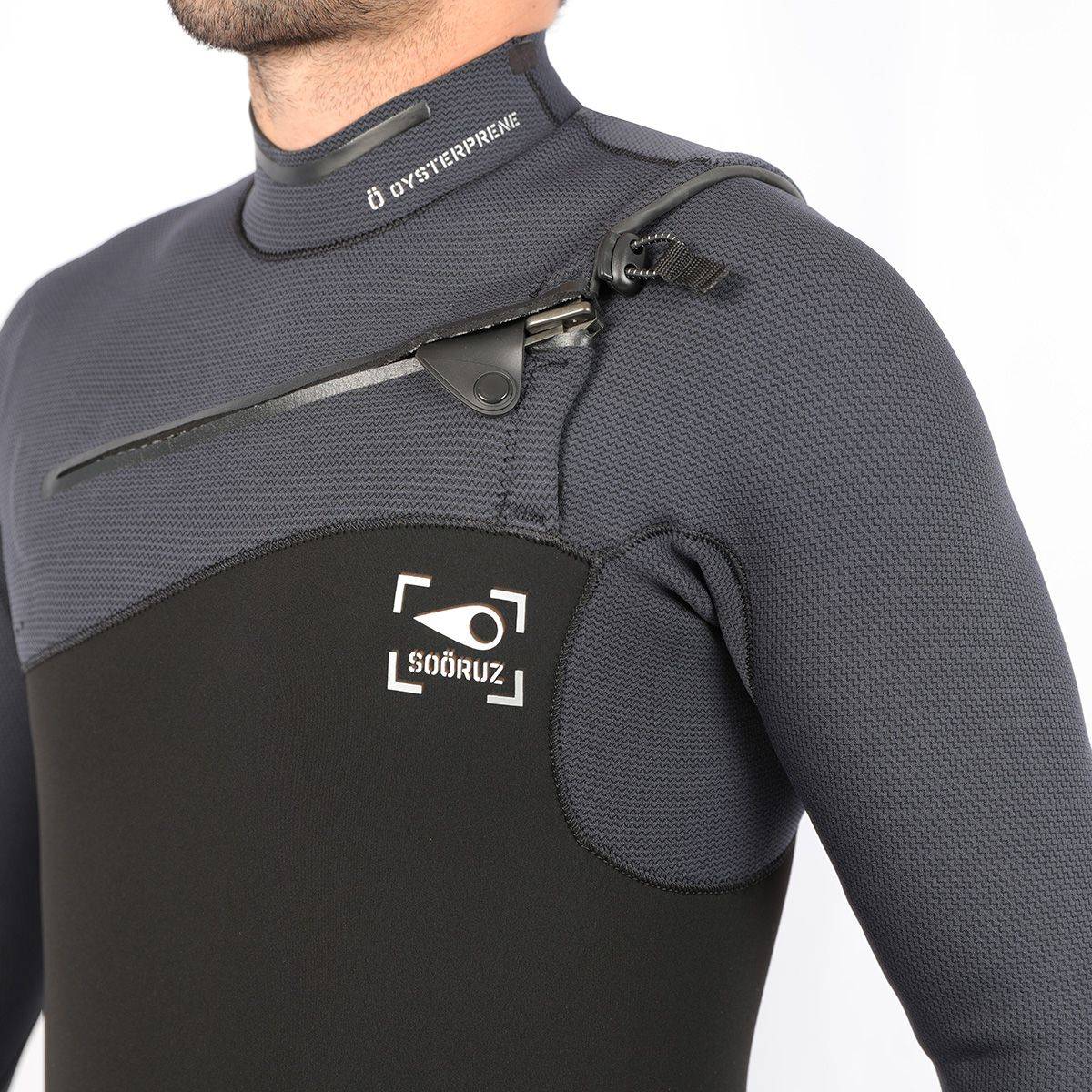 חליפת גלישה ארוכה לגברים בעובי 4/3 מ"מ עם רוכסן חזה מניאופרן אורגני