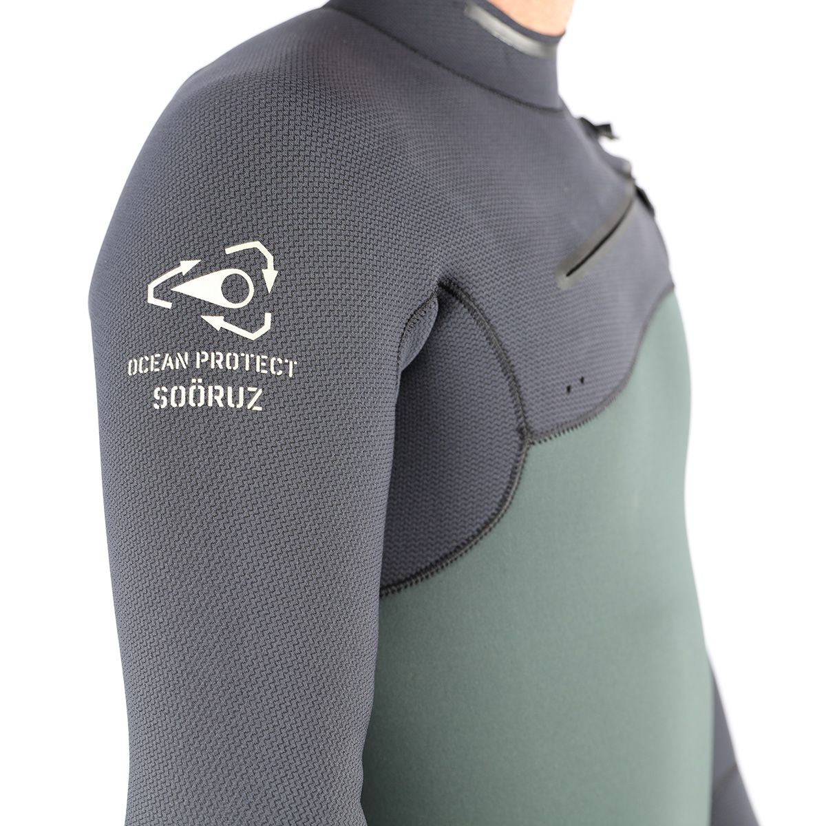 חליפת גלישה ארוכה לגברים בעובי 4/3 מ"מ עם רוכסן חזה מניאופרן אורגני