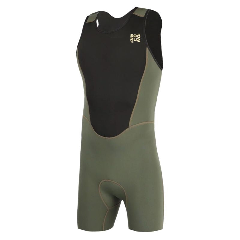 SOORUZ Short John FIGHTER 2/2 Organic Oysterprene 2026 חליפת גלישה קצרה ללא שרוולים בעובי 2/2 מ"מ בצבע ירוק