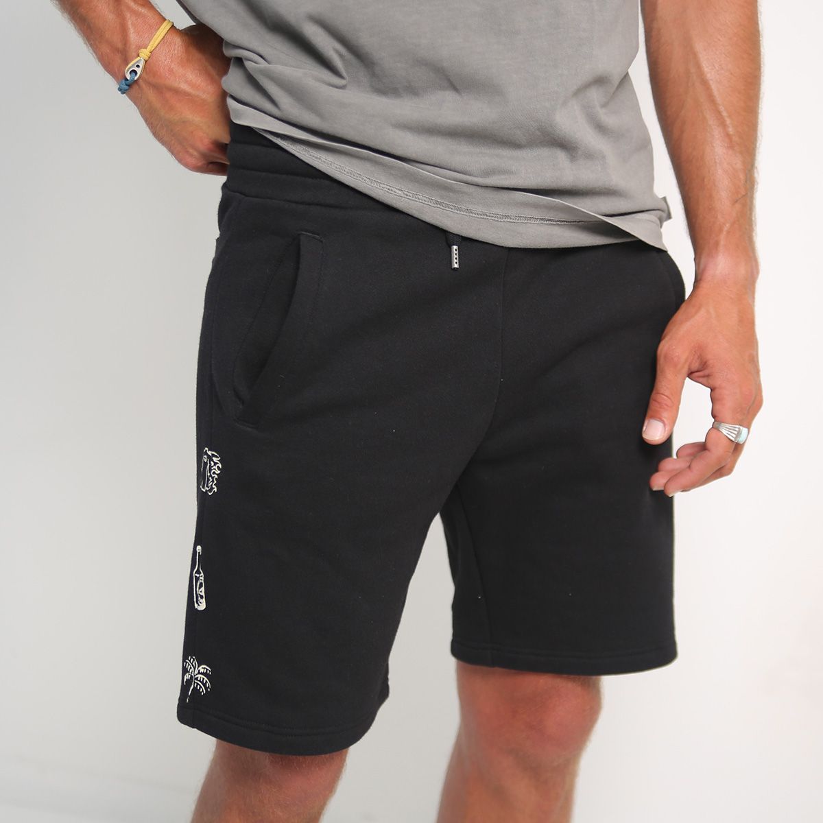 SOORUZ Short Molleton CORTO Men Black מכנס קצר בצבע שחור