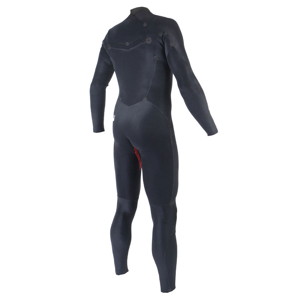 חליפת גלישה לילדים בעובי 3/2 עם רוכסן קדמי צבע שחור אדום