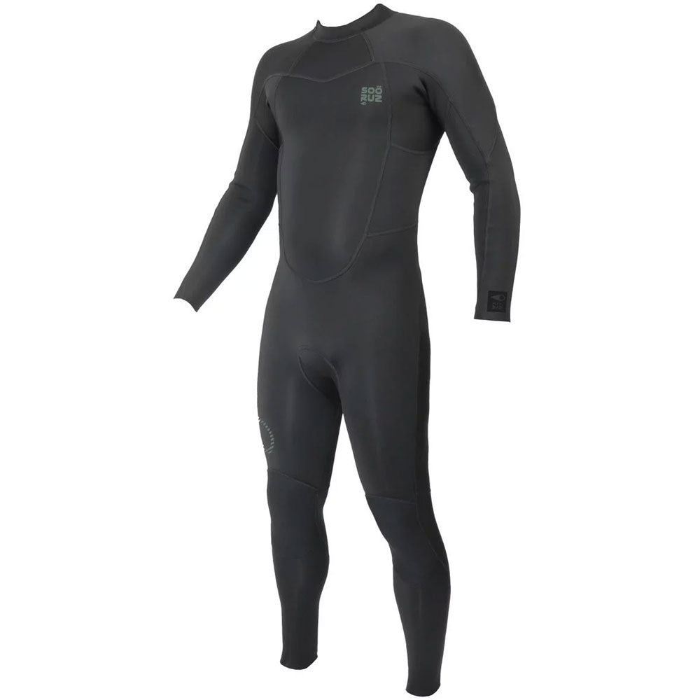 חליפת גלישה לגברים צבע שחור בעובי 3/2 מ"מ עם רוכסן אחורי