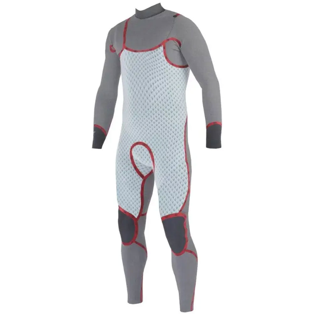 חליפת גלישה ארוכה לגברים בעובי 4/3 מ"מ עם רוכסן חזה מניאופרן אורגני