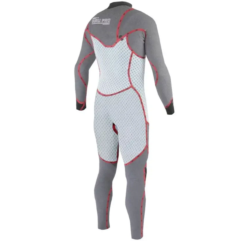 חליפת גלישה ארוכה לגברים בעובי 4/3 מ"מ עם רוכסן חזה מניאופרן אורגני