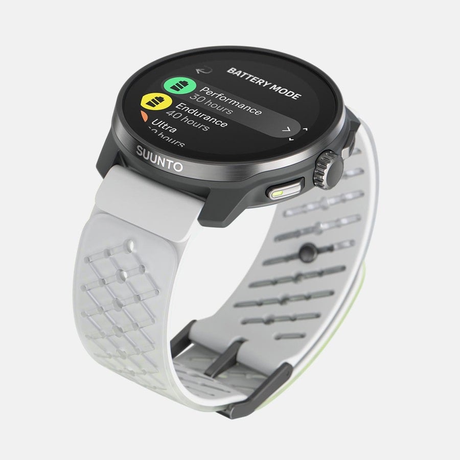 SUUNTO Race S Titanium Canary שעון ספורט וכושר בצבע אפור כהה עם רצועה בהירה
