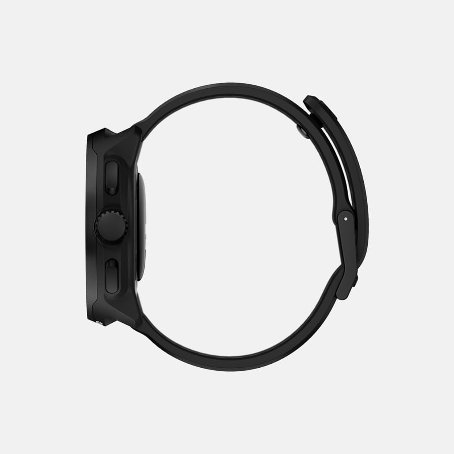 SUUNTO Run All Black Silicone Strap שעון ספורט וכושר בצבע שחור עם רצועת סיליקון