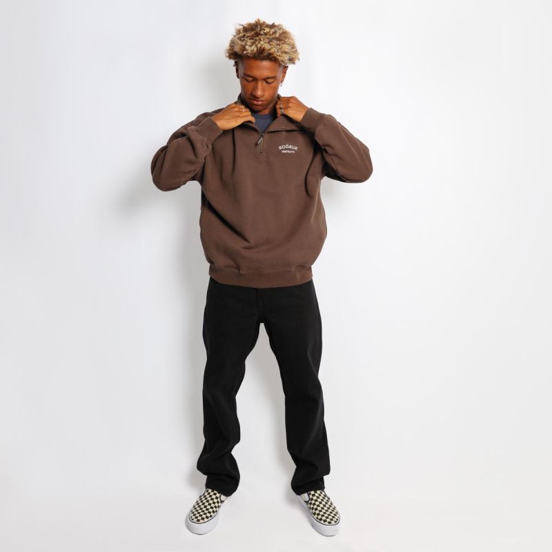 SOORUZ ANDREWS Organic Half Zip Sweatshirt סוווטשירט חצי רוכסן מכותנה אורגנית - דוגית