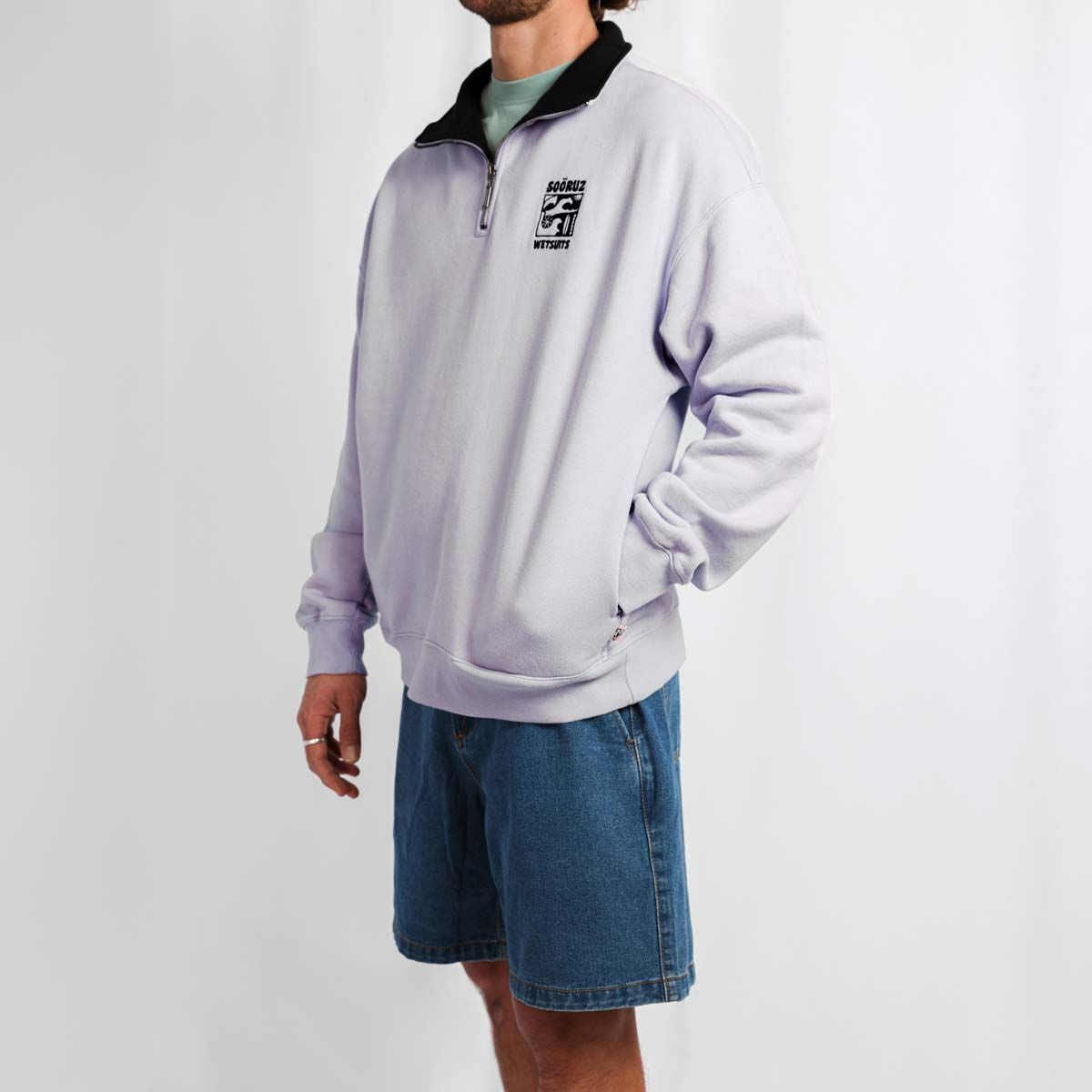 SOORUZ Sweat half zip Bio ORCHID organic cotton קפוצ'ון עם חצי רוכסן מכותנה אורגנית