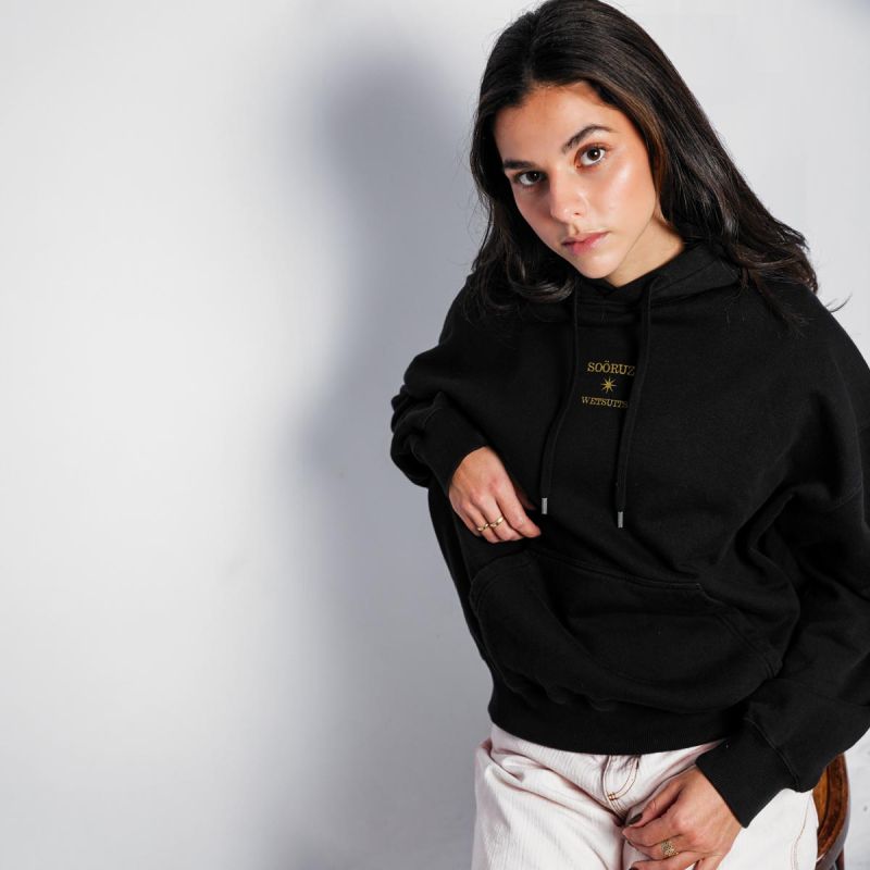 SOORUZ Sweat Hood Bio IRA קפוצ'ון לנשים עם כובע מכותנה אורגנית - דוגית