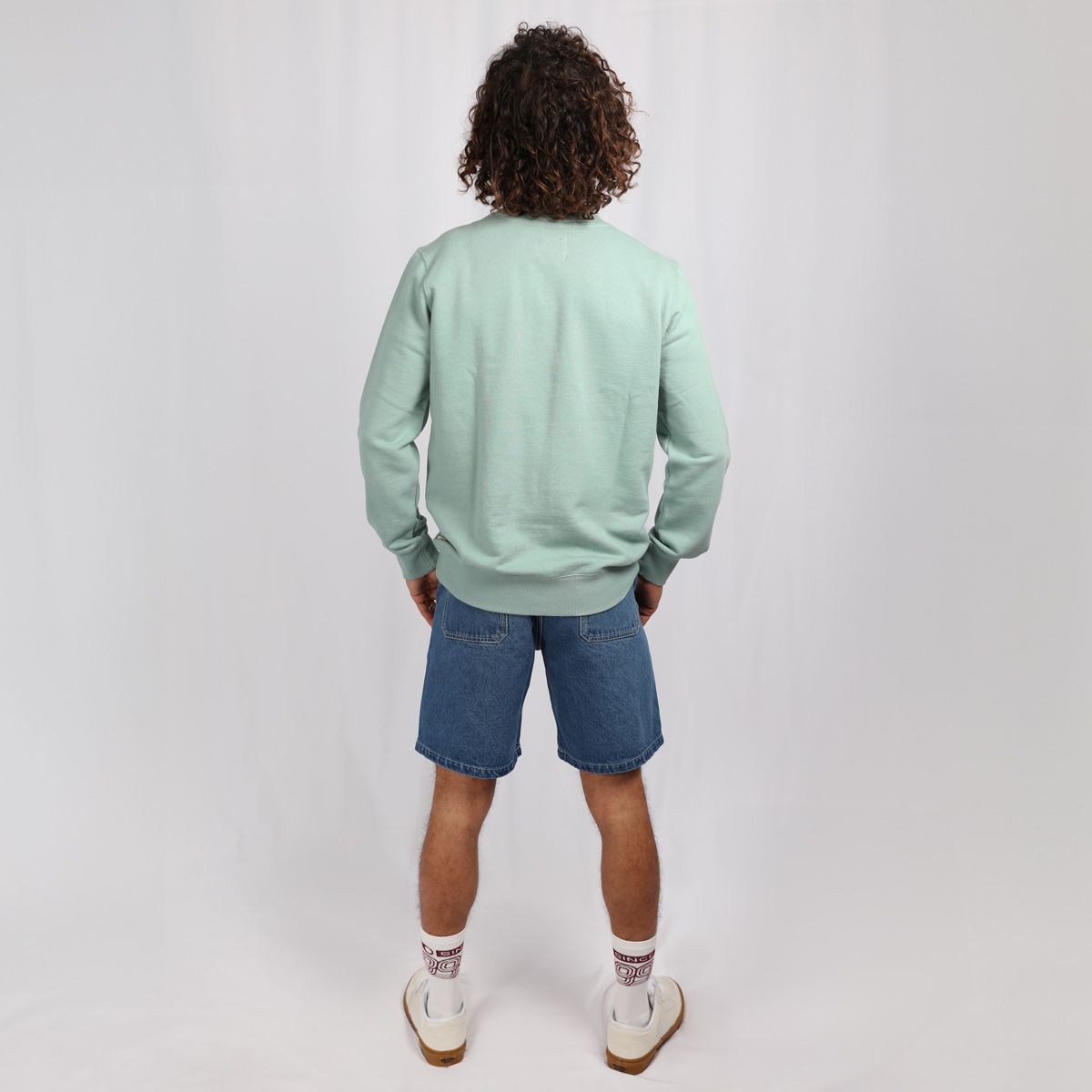 SOORUZ Sweat round Bio AZUL organic cotton חולצה ארוכה סווצ'רט ללא כובע מכותנה אורגנית