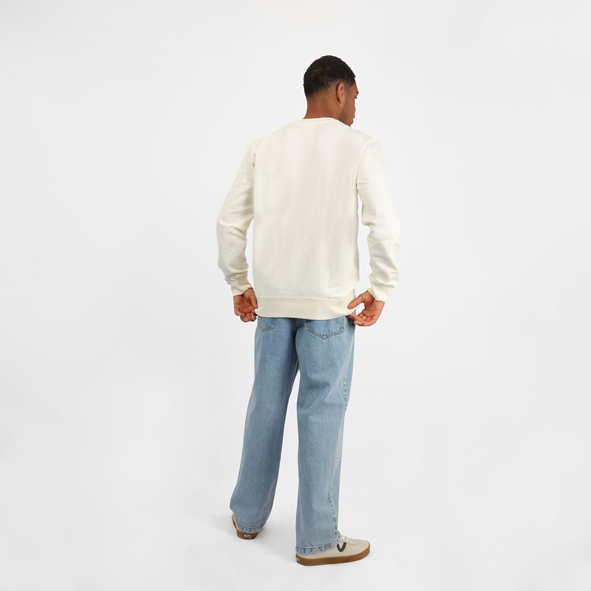 SOORUZ HOWL Sweat round Organic Men חולצה ארוכה סווטשירט ללא כובע מכותנה אורגנית