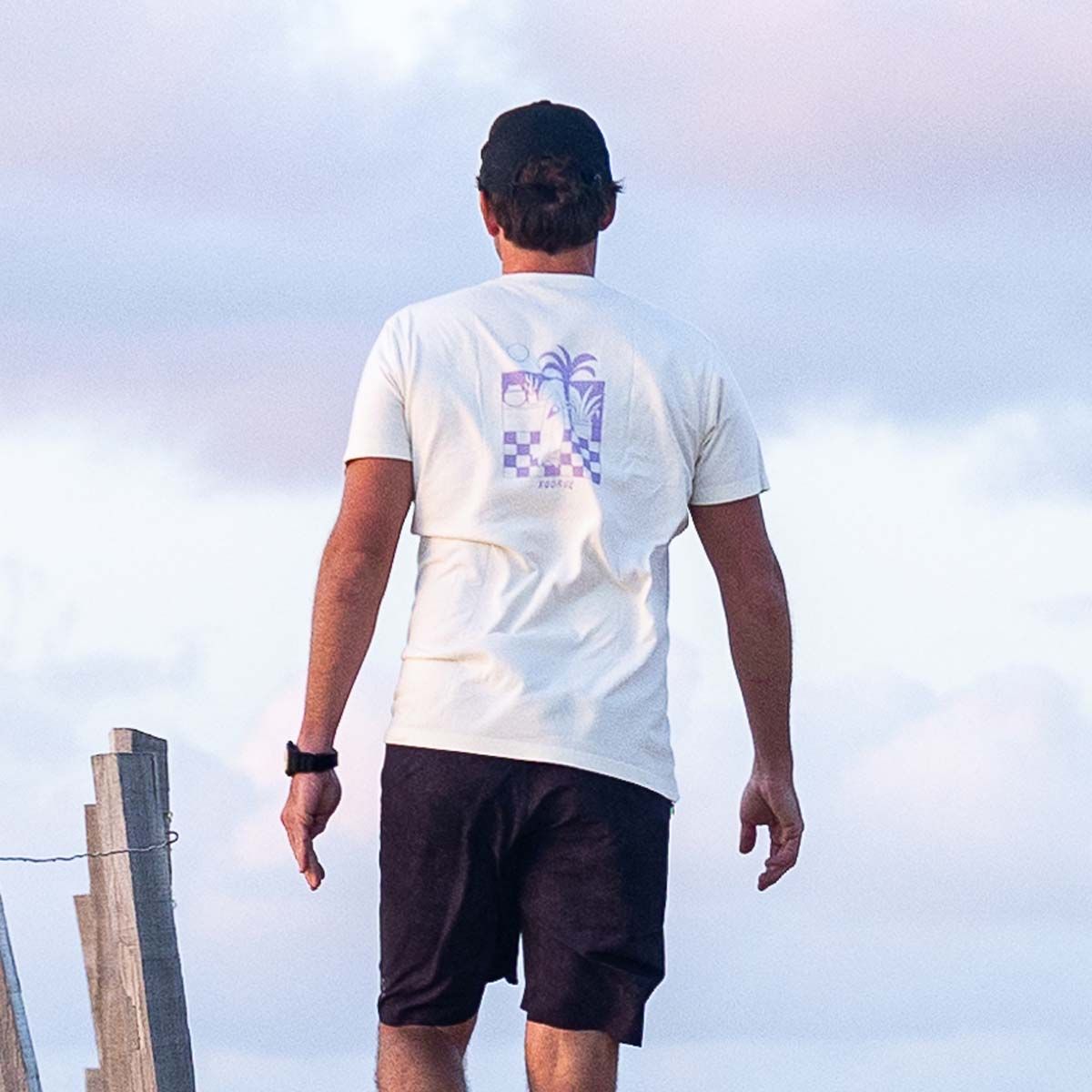 SOORUZ T-shirt SS Bio CHARCO organic cotton men חולצה קצרה מכותנה אורגני בצבע לבן