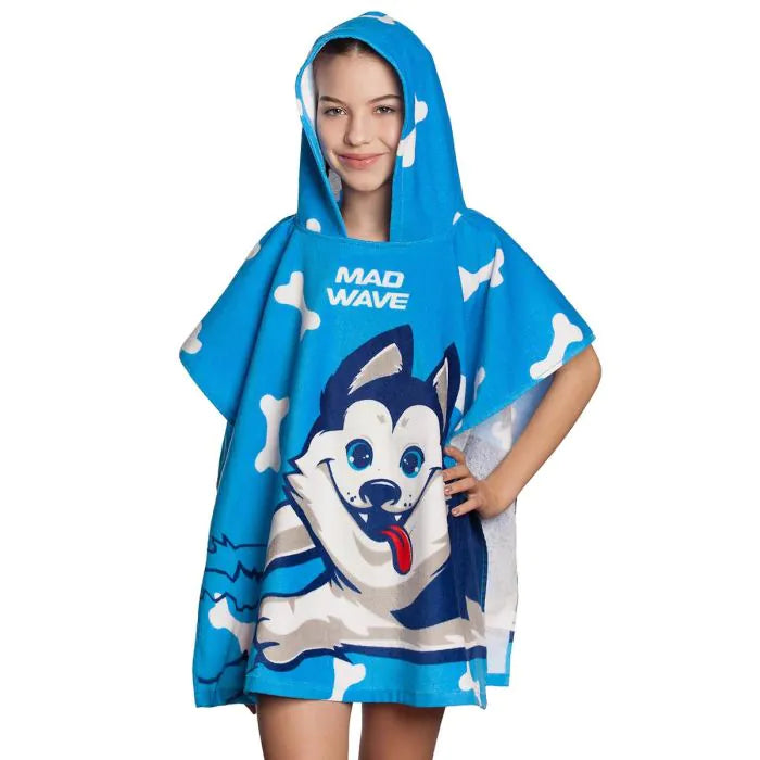 MAD WAVE Husky Kids Poncho מגבת פונצ'ו לילדים