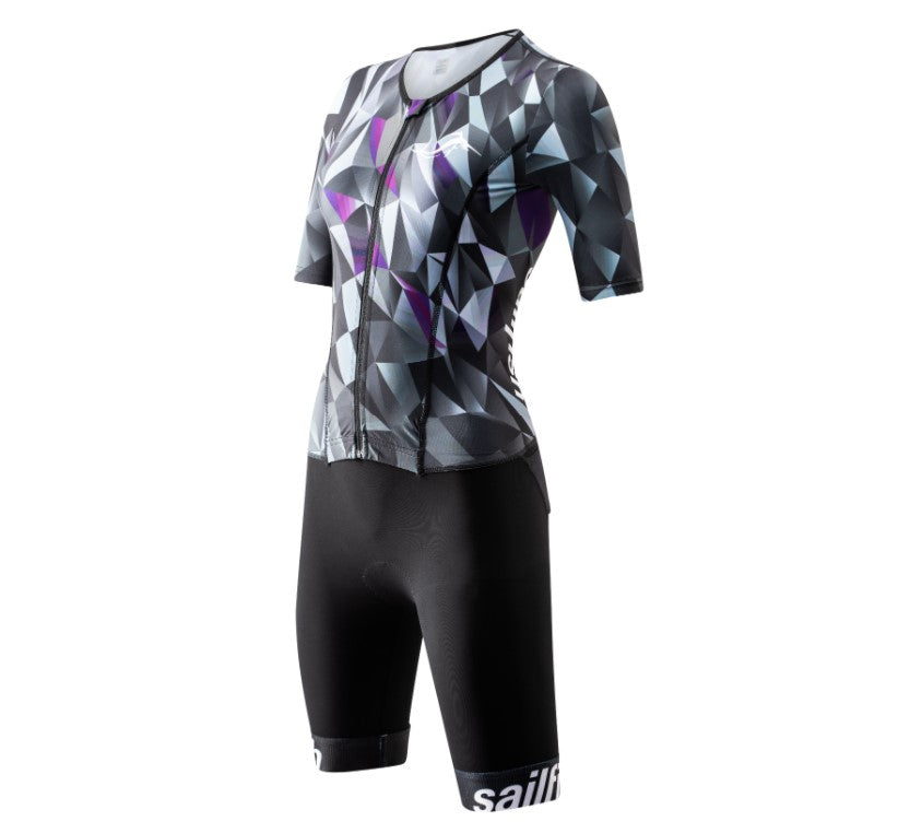 Sailfish חליפת טריאטלון אווירודינאמית לנשים - דגם Aerosuit Comp Square - דוגית