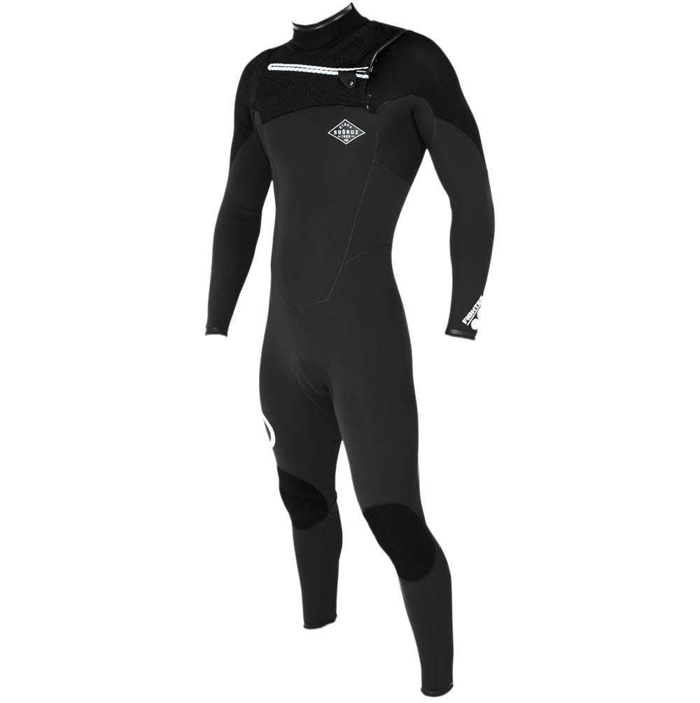 חליפת גלישה 4/3 מ"מ לגברים צבע שחור SOORUZ FIGHTER Chest-zip 4/3 2021 - דוגית