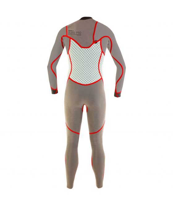 SOORUZ GURU PRO 3/2 Chest-Zip Oysterperne חליפת גלישה 2/3 מ"מ לגברים רוכסן חזה 2022 בצבע כחול