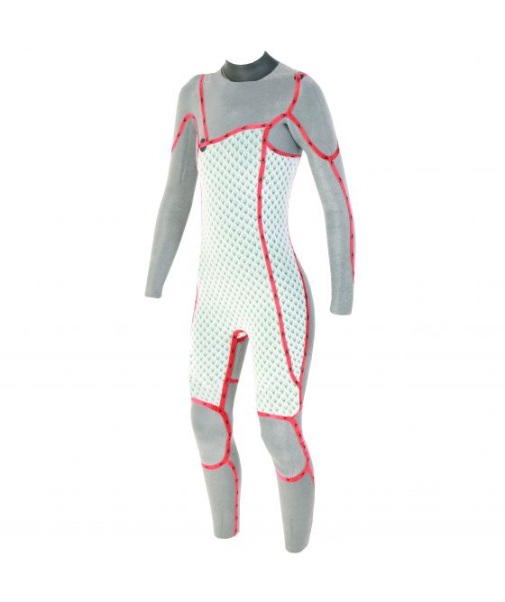 SOORUZ GURU Women 3/2 Chest-Zip Oysterprene חליפת גלישה לנשים 2/3 מ"מ צבע אדום חורף 2022