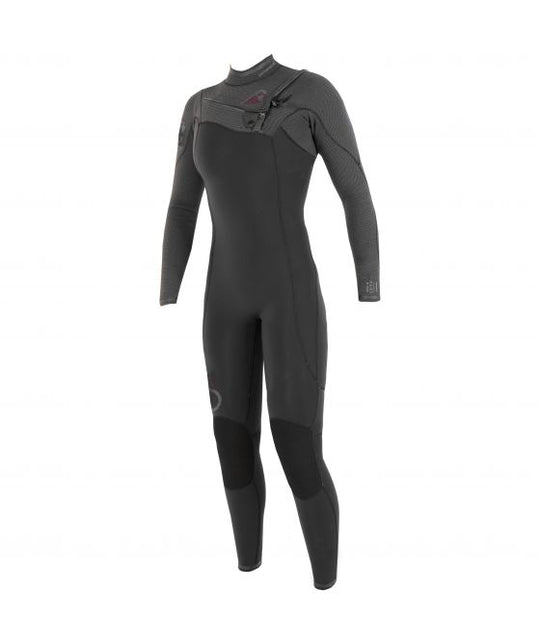 SOORUZ GURU Women 3/2 Chest-Zip Oysterprene חליפת גלישה לנשים 2/3 מ"מ צבע שחור 2022