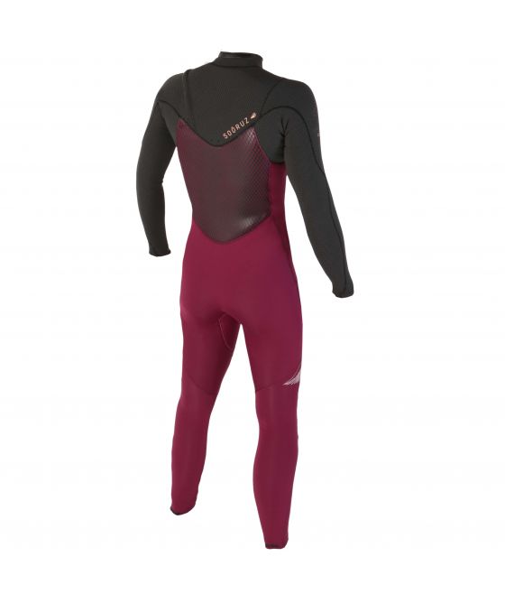 SOORUZ GURU Women 3/2 Chest-Zip Oysterprene חליפת גלישה לנשים 2/3 מ"מ צבע אדום חורף 2022