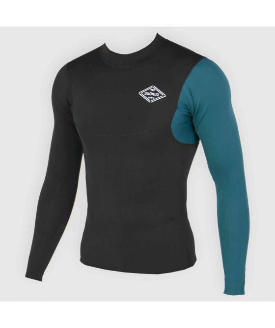 SOORUZ Lycra STREY חולצת לייקרה בצבע שחור/כחול שרוול ארוך לגברים 2022