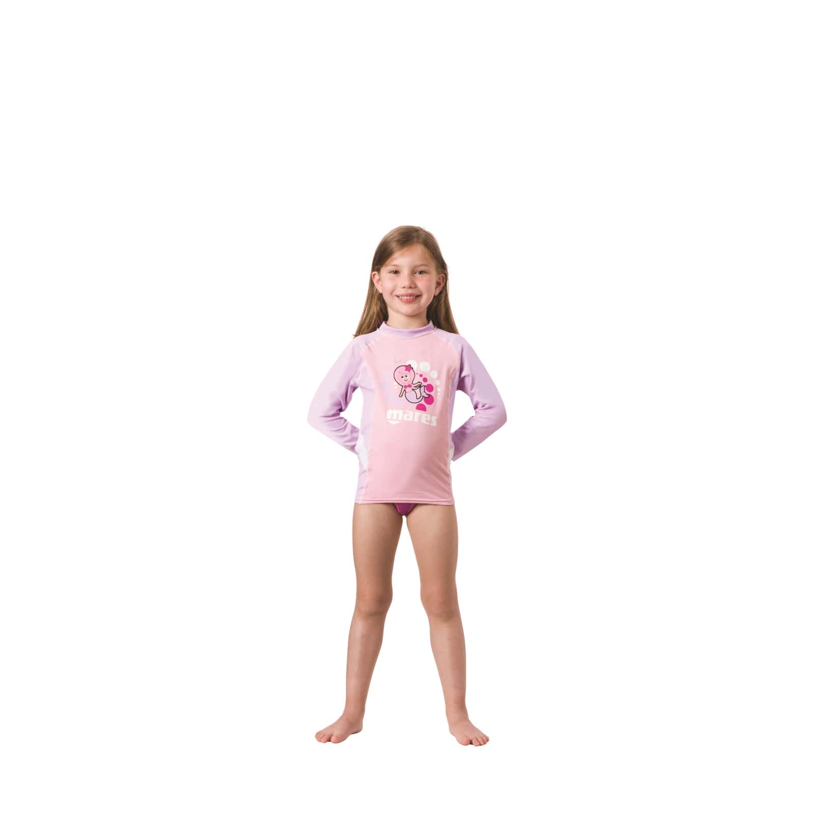 חולצת לייקרה לילדים Mares Rash Guard Girl LS - דוגית