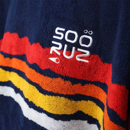 SOORUZ Poncho LINE UP cotton מגבת פונצ'ו מכותנה עם שרוולים קצרים - דוגית