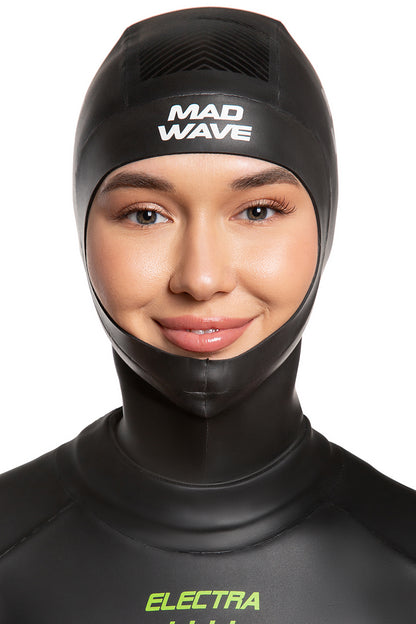 MAD WAVE OPNWTR Neo Therm Gdskn Hood כובע נאופרן תרמי עם חצאית לשחייה בעובי 2/3 מ"מ