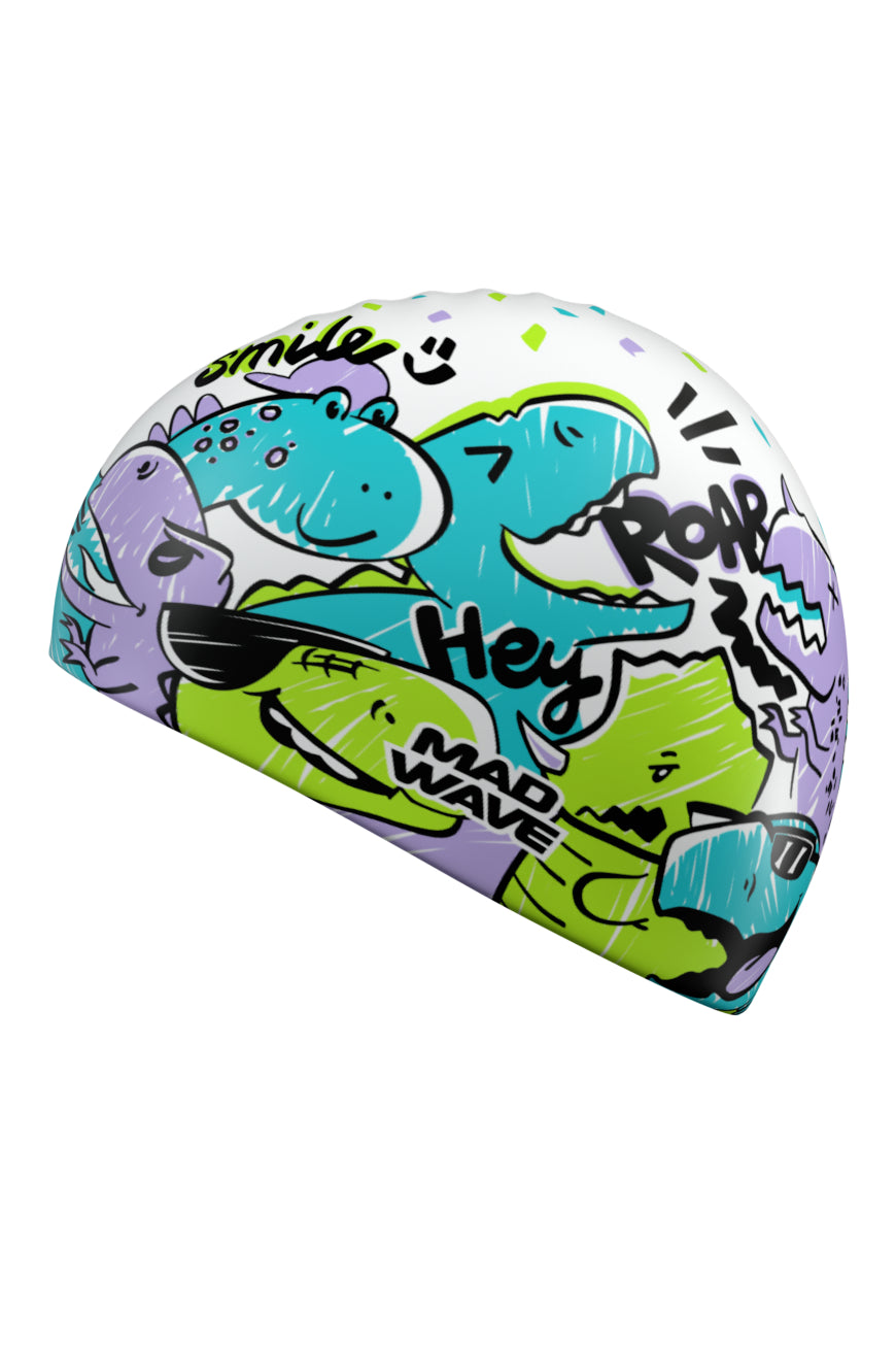 MAD WAVE Sillicon Swim Cap כובע שחיה במידה אחת למבוגרים וילדים כאחד