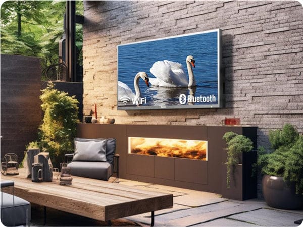 SYLVOX 55" Premium QLED 2000Nit Google Outdoor TV Pool Pro 2.0 טלויזיה QLED בגודל 55 אינץ' לשימוש חיצוני בשמש מלאה - דוגית