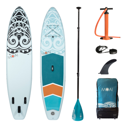 MOAI All-Round SUP 11' Package סאפ מתנפח באורך 335 ס"מ עם משוט פיברגלס