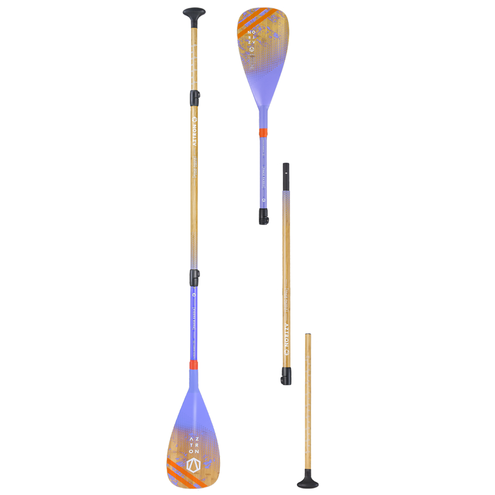 AZTRON PHASE Bamboo Carbon משוט קרבון/במבוק 3 חלקים - דוגית