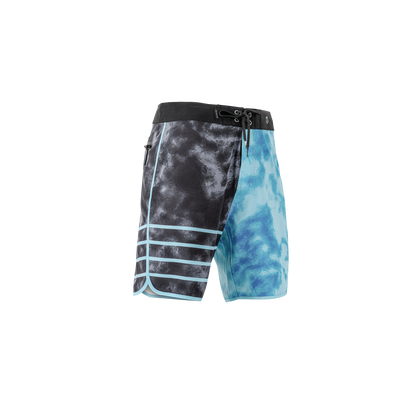 AZTRON VIBE Men's Printed Boardshort 18-INCH Aqua Blue בגד ים מכנס גלישה לגברים באורך 18 אינץ מודל 2025