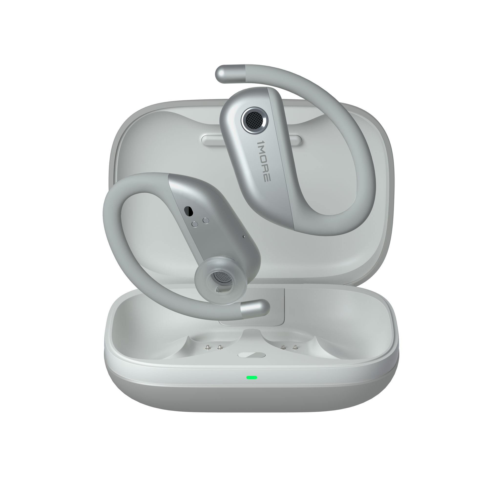 1MORE FIT Open Earbuds S50 אוזניות ספורט בטכנולוגיית אוזן פתוחה בצבע כסף