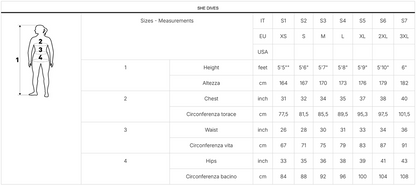 MARES Flexa 8/6 She Dives חליפת צלילה לנשים בעובי 8/6 מ"מ - דוגית