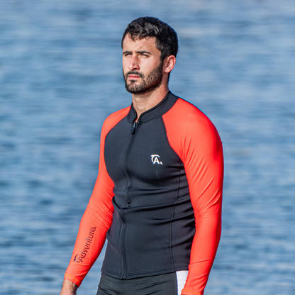 ADVENTURE 2mm Neo body + Lycra sleeves Jacket ג'קט נאופרן עם שרוולי לייקרה ארוכים לספורט ימי