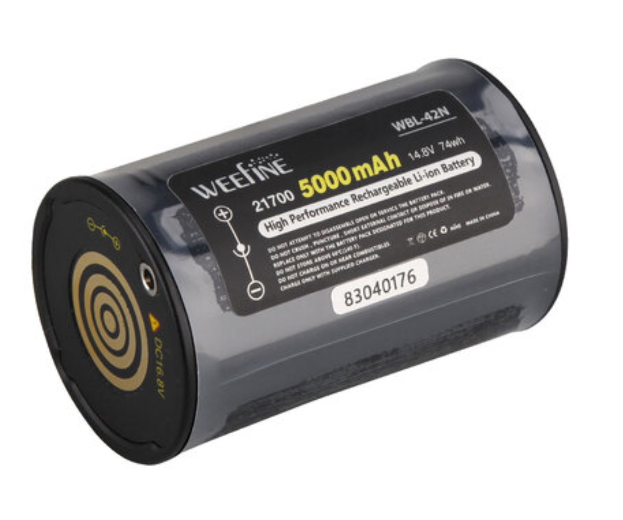 WEEFINE 4*21700 Li-ion battery ,5000mAh WBL-42N סוללה לפנס Smart focus 10000