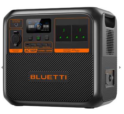 BLUETTI AC180P | 1800W | 1440Wh תחנת כוח ניידת