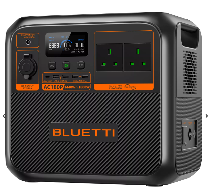 BLUETTI AC180P | 1800W | 1440Wh תחנת כוח ניידת