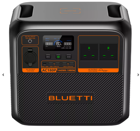 BLUETTI AC180P | 1800W | 1440Wh תחנת כוח ניידת