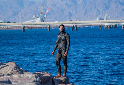 ADVENTURE 5.5mm Camo Spearfishing Pants חליפה צלילה חופשית לדיג חלק תחתון בעובי 5.5 מ"מ