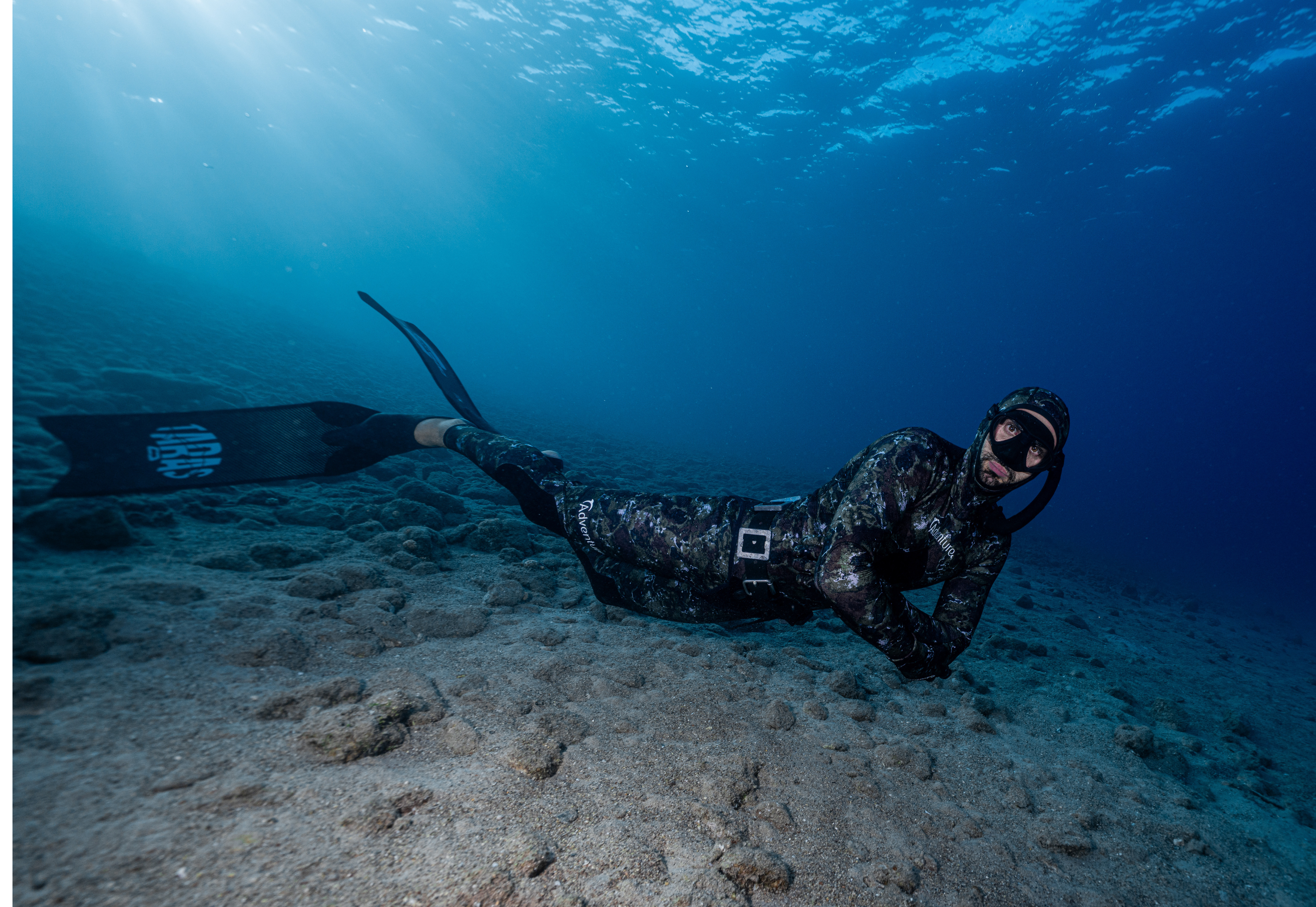 ADVENTURE 5.5mm Camo Spearfishing Pants חליפה צלילה חופשית לדיג חלק תחתון בעובי 5.5 מ"מ