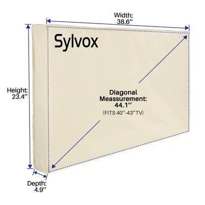 SYLVOX Waterproof Outdoor TV Cover כיסוי עמיד במים לטלויזיות חוץ - דוגית