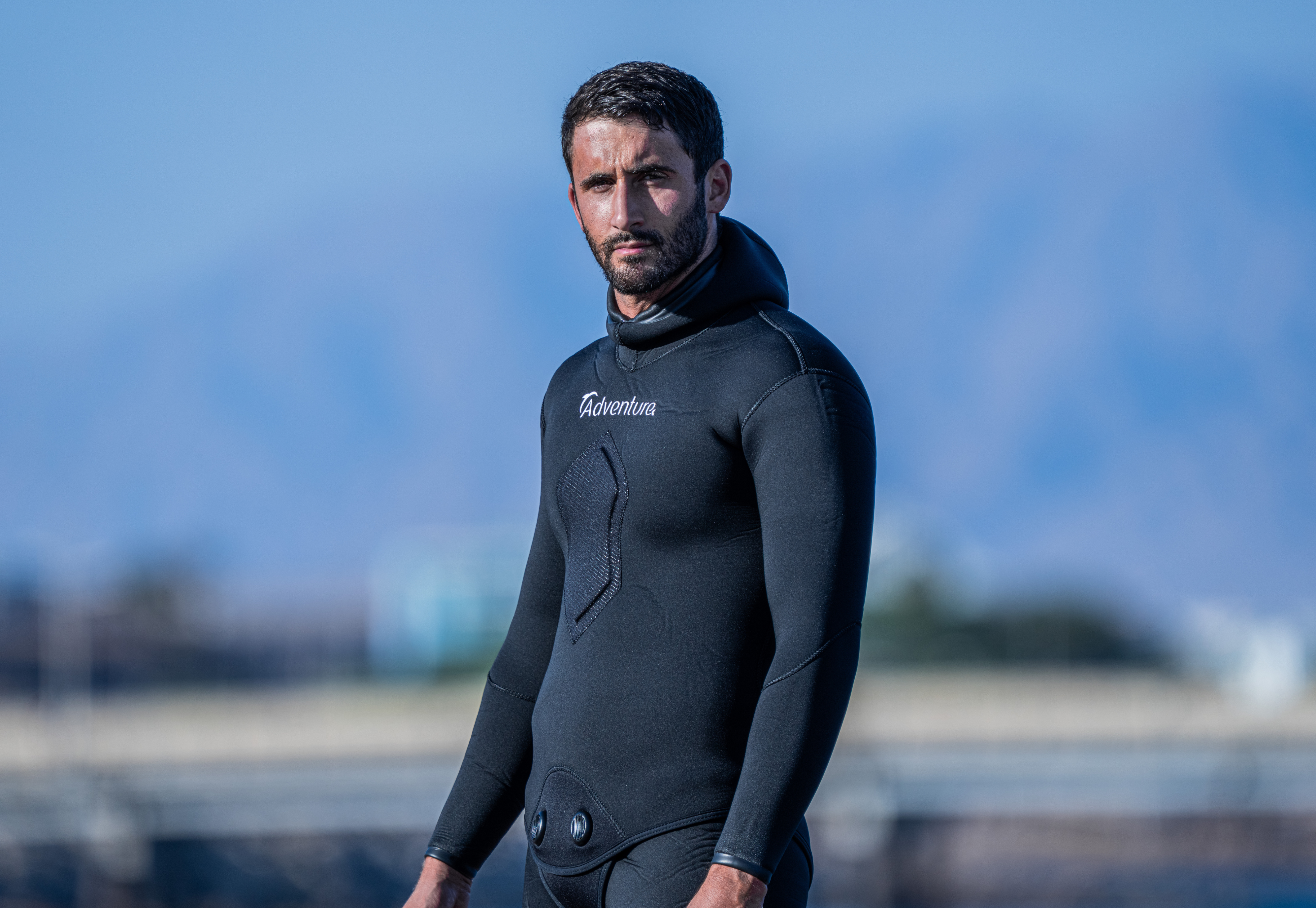 ADVENTURE 5.5mm Black Spearfishing Pants חליפה צלילה חופשית לדיג חלק תחתון בעובי 5.5 מ"מ