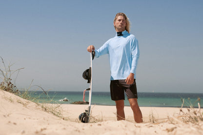 AZTRON Surfing Hooded Men Rashguard Top חולצת לייקרה ארוכה לגברים עם כובע