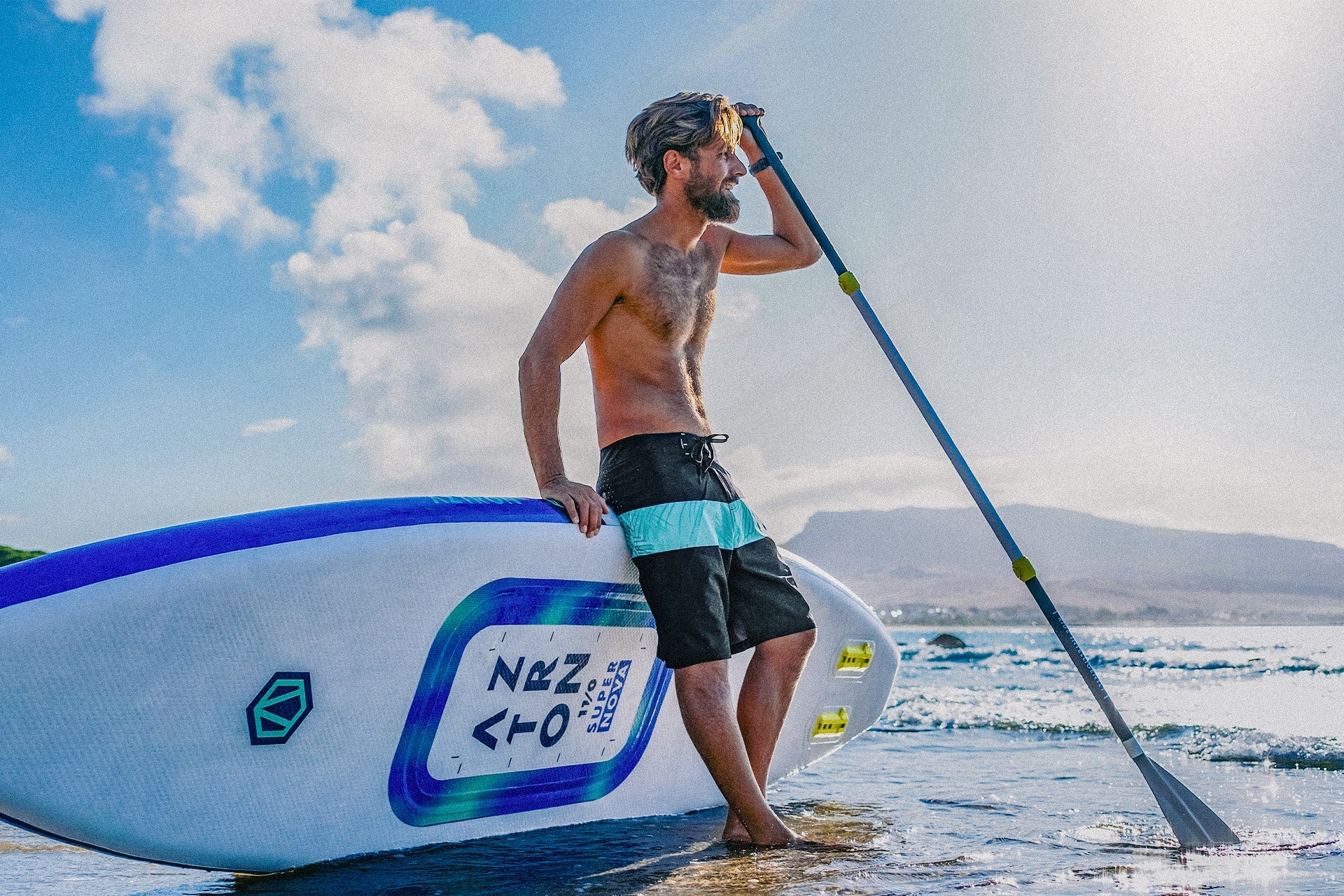 AZTRON SHADOW Men's Boardshort 20' בגד ים מכנס גלישה לגברים באורך 20 אינץ - דוגית